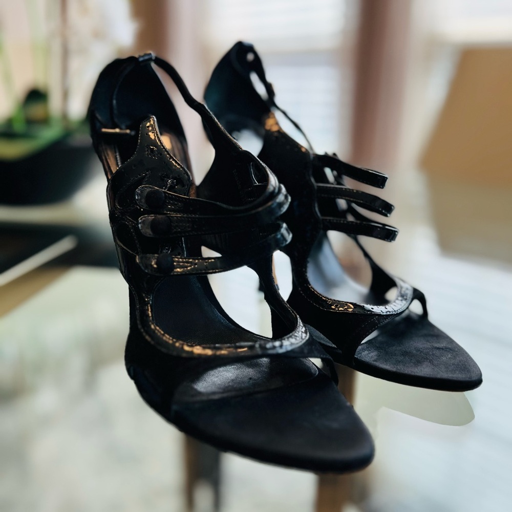 Christian Dior Patent Leather and Suede Heel Size 40